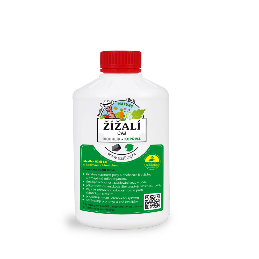 žížalí čaj s kopřivovou jíchou a biouhlíkem 1l_plast_kopriva